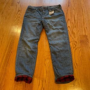 Eddie Bauer Boyfriend Flannel Line Jeans